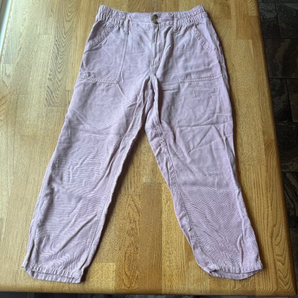 American Eagle Pink Slouchy Pants NO BELT Size 8 Short - Picture 3 of 14